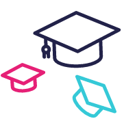 Graduate Caps Icon
