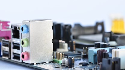 Close Up Computer Motherboard